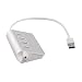 Produktbild Portable Aluminium 4 Ports Super High Speed USB 3.0 Hub Adapter für PC Laptop Computer Weiß kann bis zu 5 Gbps