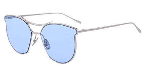 Merry De las mujeres fashion Flat Lentes de Espejo vintage Twin Beam G