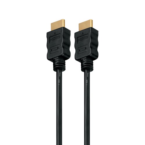 HDSupply X-HC000-005LC HDMI Kabel mit Ethernet HDMI-A Stecker auf HDMI-A Stecker, vergoldete Kontakte, 0,5m, schwarz - 2
