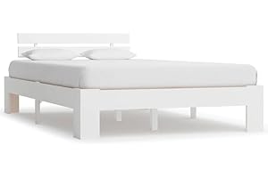 ‎VIDAXL vidaXL Rama łóżka, biała, lite drewno sosnowe, 140 x 200 cm