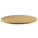 Grosor del tablero: 16 mm. Tablero redondo para mesa Werzalit Plus CL043, 700 mm, efecto roble