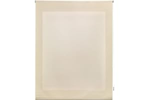 Uniestor Liso Estor enrollable translúcido - Beige, 120 x 175 cm (Ancho por Alto). Tamaño de la Tela 117 x 170 cm. Estores para ventanas