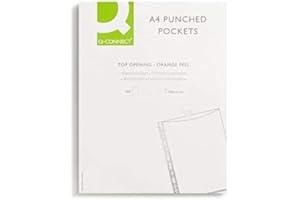 Q-CONNEC Q Connect Punched Pocket A4 50micron (Pack of 1000)