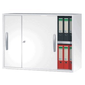 Preisvergleich Produktbild Kerkmann Schiebetüren-Aufsatzschrank 2 OH HxBxT 74x100x42cm lichtgrau