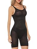 Hawiton Femme Gaine Amincissante Body Gainant Ventre Plat Lingerie Gainante Minceur Combinaisons Sculptantes, Noir, S/tour de taille:60-66cm, poids:40-50kg