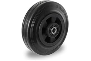 DER ROLLENDE SHOP Einbaurad 125 mm Vollgummi schwarz