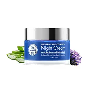 The Moms Co Natural Age Control Night Cream | Face Cream for Women & Men | Reduce Fine Lines & Wrinkles | Anti Ageing Cream | Wrinkle Lift Anti Ageing Cream | Instant Glow | Orange Beads | Cream for Dry Skin & Oily Skin-50 gm