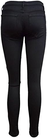Ladies Slim Skinny Stretch Soft Jeans Black 8