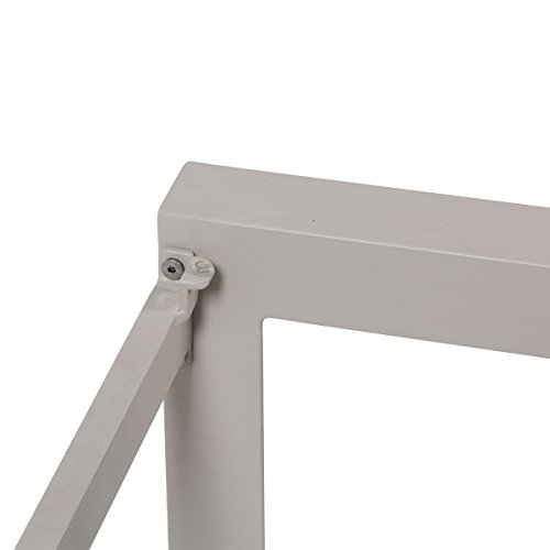 greemotion Liege Stockholm in Weiß/Grau, Alu-Sonnenliege Stockholm, Gartenliege Rückenlehne 5-fach verstellbar, - 