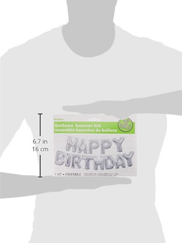 Ballon-Girlande HAPPY BIRTHDAY Silber 35cm - 2