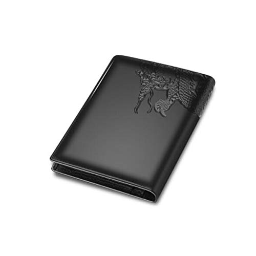 Portefeuille, court paragraphe pour hommes, portefeuille en cuir, porte-billets Dragon ultra-mince en cuir de couche supérieure décontractée en cuir à la mode, porte-monnaie pour jeune homme, cadeau d