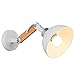 Produktbild Wandlampe Splink Modern Holz & Cast E27 Einstellbar Wandleuchte Loft Schlafzimmer Landhaus Wandbeleuchtung, weiß