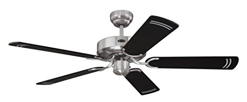 Westinghouse Cyclone 7837040 Deckenventilator, Metall, gebürsteter stahl, 132 x 132 x 33 cm - 2