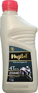 Muzitol Motor Bike 20W40 SL Engine Oil for Honda Dream Yuga 2015 (1.2Ltr_Multicolor)