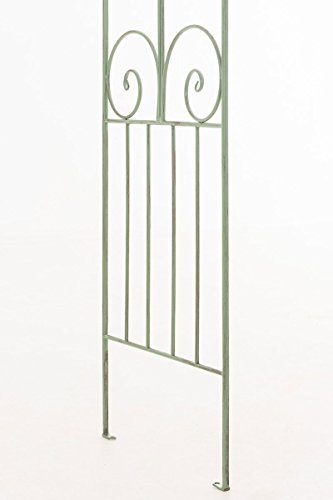CLP Metall-Rosenbogen WANNA, mit aufwändigen Verzierungen, handgefertigt, bis zu 5 Farben wählbar, 100 x 50 cm, Höhe ca. 230 cm antik-grün - 7