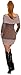 Happy Mama Women's Maternity Bardot Knitted Jumper Dress Pullover Sweater. 913p (Cappuccino, 10/14)