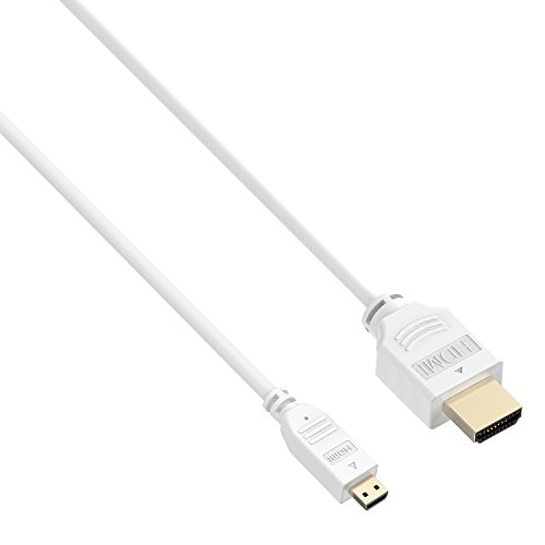 Rankie 1.8m High-Speed Micro HDMI zu HDMI Kabel HDTV Cable Unterstützt Ethernet, 3D, 4K und Audio Return (Weiß) - 4
