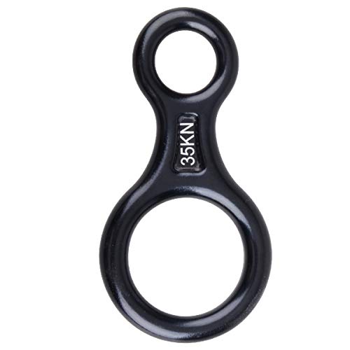 TRIWONDER Équipement De Descente Descendeur De Rappel Haute Résistance Sécuritaire 35KN Aluminium Montée Figure 8 pour Les Loisirs de Plein Air Escalade