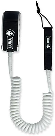LUNASURF Alien 10ft Coiled SUP Leash White