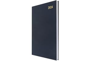 2024 Diary A4 sized Week to View - Yearly Diary Planner - Hardcover - Stuff 4 Office (Blue)