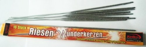 Wunderkerzen Riesen 10 Stück Brenndauer ca. 60 Sec. 1 Packung