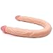 Produktbild Irg Pure Doppelter Kopf Zwei-Layer-Silikon Dildo Soft Outside und Firm Inside Penis mit starken Saugnapf Real Dong Penis Nachbildung, 55 cm, flesh