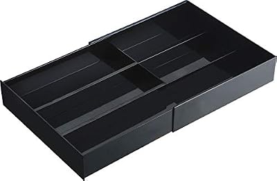 Yamazaki Tower Extended & Slide Porte-Couverts, Acier, Noir