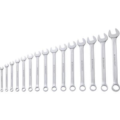 Preisvergleich Produktbild Toolcraft Ring-MAULSCHLÜSSEL-Satz Slim 15-TLG
