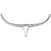 Produktbild Chloe Rossetti Bull Head Dekoration mit Pegs wandhängende Aluminium silber Bull Abmessungen Kopf: 97 x 9,9 x 46 cm (W x D x H) Dekorative Wandhalterung