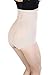 Bigood Women Sheer Mesh Boyshort High Waist Underpants Apricot XXL Waist 80-86cm