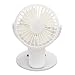 Produktbild SYY Mini USB Ventilator, Leise Tischventilator Lüfter Fan, Auto-Oszillierend, wiederaufladbarer, Stufenloser Geschwindigkeit Persönlicher Clip Fan für Auto Camping Büro (Weiß)