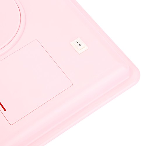 LED Beleuchtete Makeup Spiegel, Touch Screen Beleuchten Eitelkeitsspiegel mit Dimmbar 16 LED und Stütze, Kosmetische Arbeitsplatte Tischspiegel für Dressing, Rasieren (Rosa) - 6