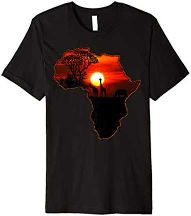 Africa T-Shirt Map Of Africa Shirt African SunsetAfrica T Shirt Map Of Africa Tee South African Sunset Safari T-ShirtOEKO-TEX STANDARD 100