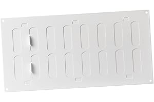 EUROPLAST 300x150mm (12x6") Sliding Grille Made of Sheet Steel – White Ventilation Grille Exhaust Grille