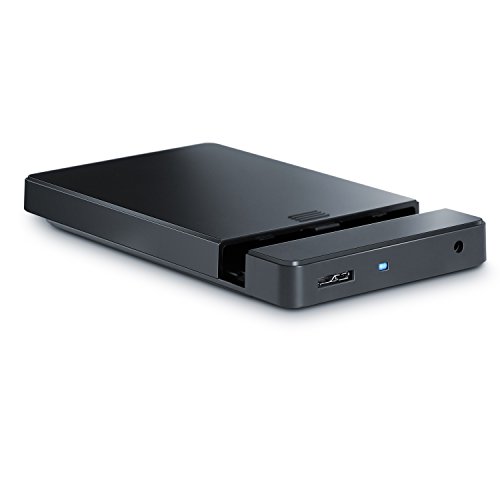 CSL - USB 3.0 Festplattengehäuse 2,5" extern | UASP und SATA3 | für 9.5mm 7mm SATA I/II/III, SSD, HDD | USB 3.0 (5 GBit/s) inkl. UASP Mode (USB 3.0 Booster) | Werkzeuglose HDD Installation für PC / Mac / Notebook