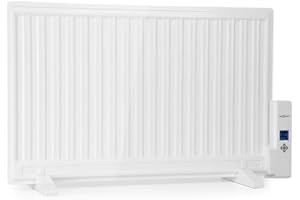 oneConcept Radiateur Electrique Mobile, Radiateur à Bain d'Huile Fixation Murale, Faible Consommation d'Energie et Silencieux, 800W, Chauffage Electrique avec Thermostat, Tactile, Chauffage d'Appoint