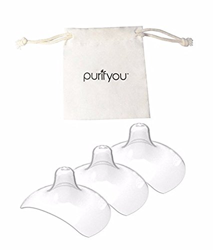 purifyou Premium Nipple Shield, Non-Toxic, BPA & BPS Free, Designed for Comfort in Baby's Mouth (Transparent, 20mm)