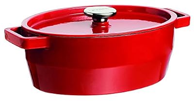 Pyrex - SlowCook - Cocotte Ovale en Fonte Compatible tous feux dont Induction Ø 33 cm