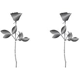 GreenIT Rose Aufkleber 2er-Set - Schwarze Vinyl-Deko Für Auto & Fenster
