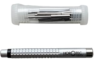 KD89 HOROTEC MSA10.533 - Attrezzo per cacciaspine, con manico in ottone e incudine in acciaio inox, con 11 Cacciaspine., grigio