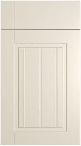Avondale Ivory Vinyl Wrapped Replacement Kitchen Cabinet Cupboard Unit Carcass Doors &amp; Drawer Fronts - 895 X 495 - Frame Door + Hinge Holes Drilling