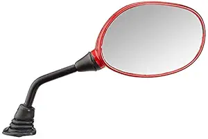 Uno Minda RV-5013RH-SRED Shatterproof Glass Rear View Mirror(Sports Red) -Right Hand for Hero Pleasure