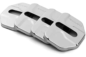 JAMCHE 4 PCS Coperchio della Serratura d’Auto per Volvo XC40 XC90 XC60 S60 V60, Auto in Acciaio Inox Accessori per Protezione Porte Interna