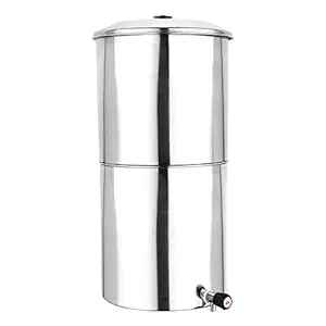 Pristine Stainless Steel Water Filter, 26Liters, 3 Candles, 1Piece, Silver