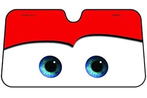 Firulab Coche, Parasol para Ventana Delantera OjDibujos Animados, láminas Plegables, Parasol para Coche, Parasol para Coche, 130 x 70 cm