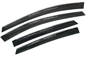 GENERIC K - KONNEKT Wind Deflectors for Toyota Prius | 2003-2008 (1.5L) | Set of 4 - Front & Rear | Chrome