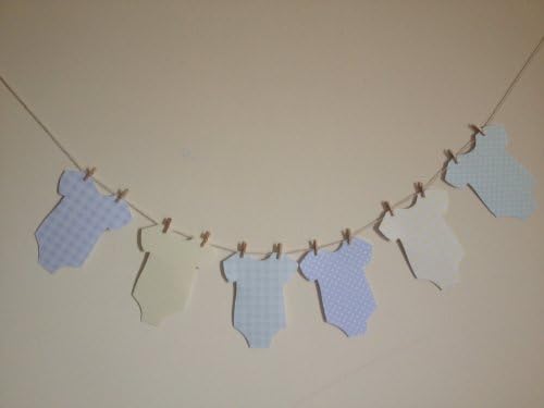 Baby Bunting ideal for baby showers blue colour theme with mini wooden pegs
