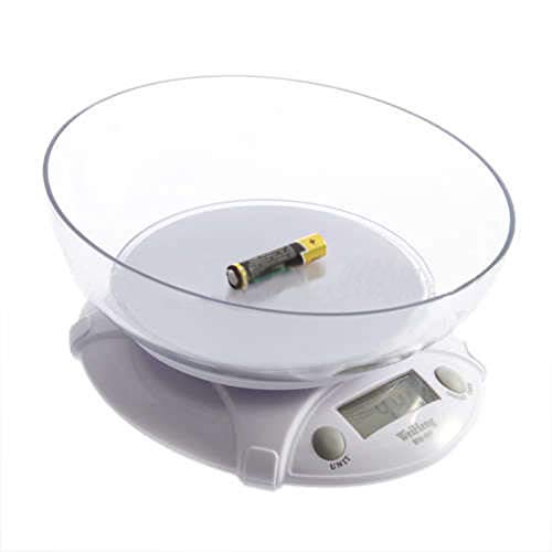 Preisvergleich Produktbild Queta Elektronische Küchenwaage mit Schüssel für Backen 3KG 0.5G