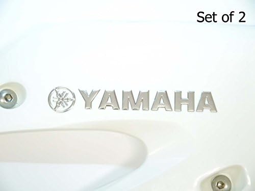 145x20mm Chrome Yamaha Motorbike Badge Emblem Motorcycle Fuel Petrol Tank Decal Stickers Small