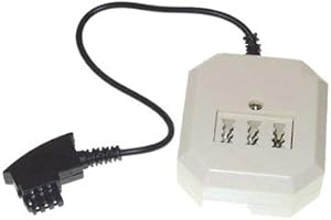 TPFNet Adapter TAE F Stecker auf TAE NFN Buchse u. Modularbuchse, zum Anschluss mehrerer Telekommunikationsgeräte an die F Buchse eines Telefonanschlusses, Schwarz, 20cm